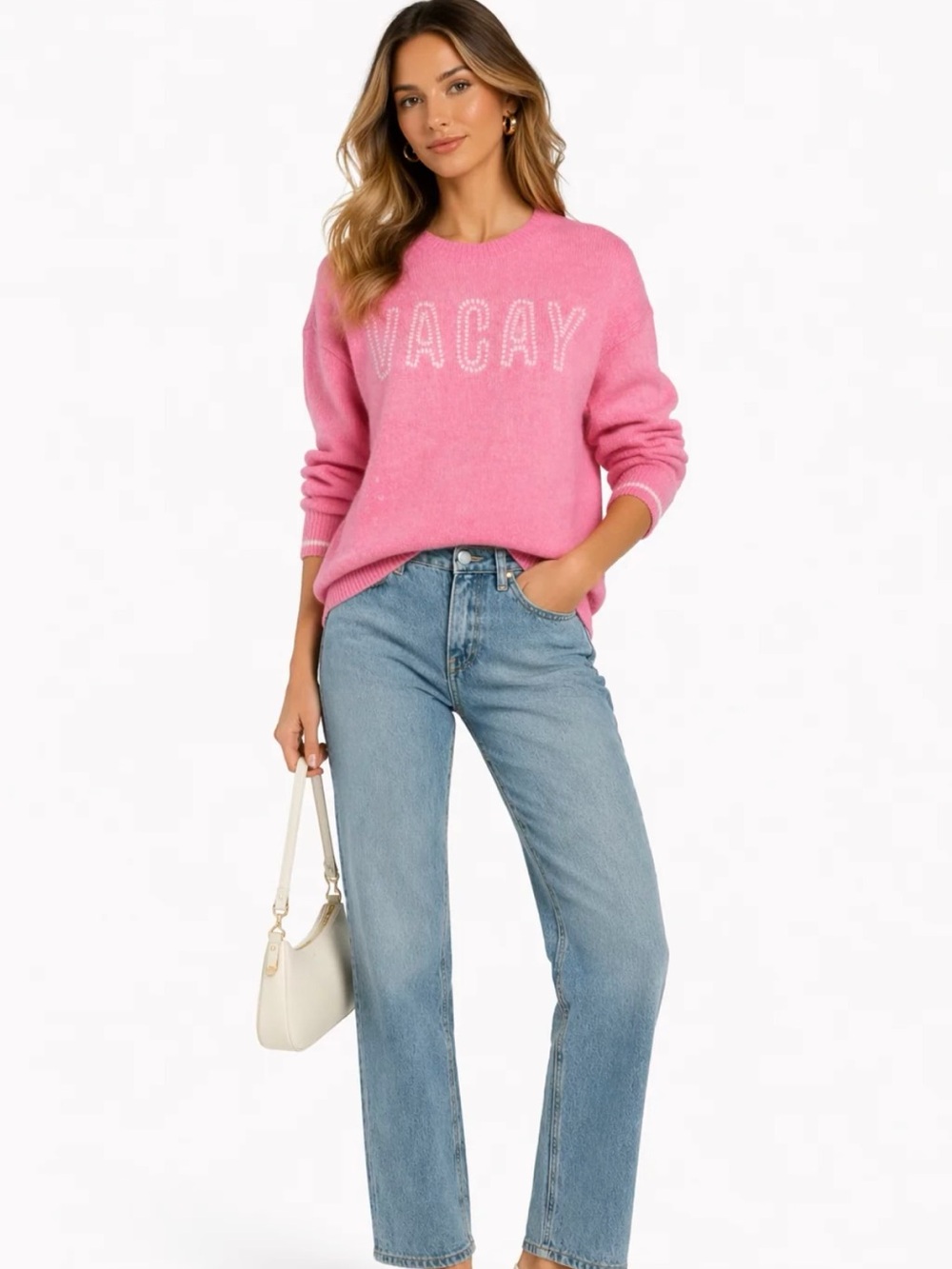 New Pink Luxe Vacation Sweater